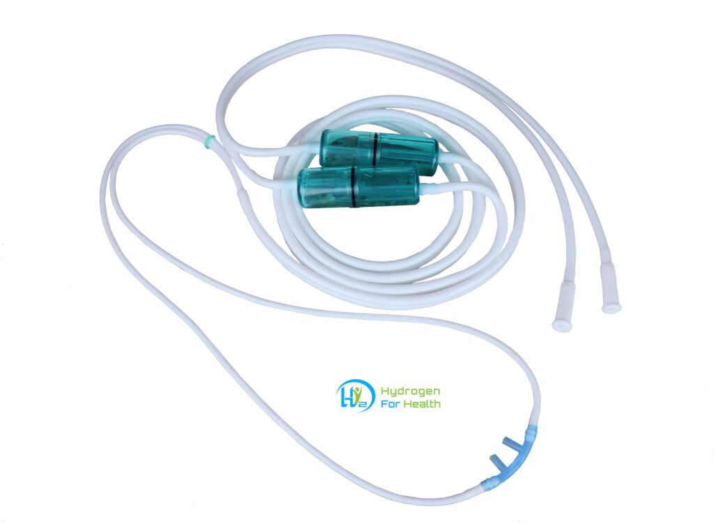 Dual gas hydrogen cannula